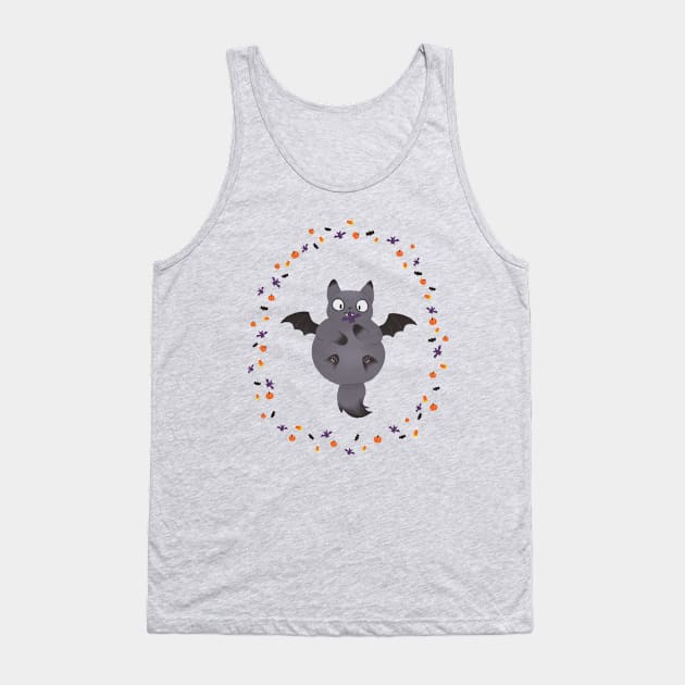 Happy Meowloween - The Batcat Tank Top by CorinnaSchlachter